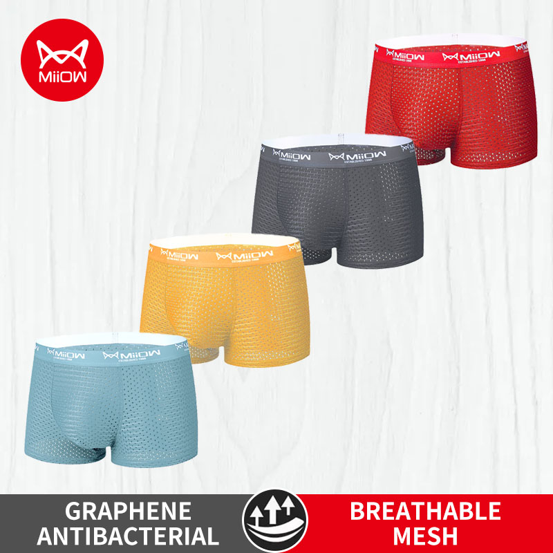 Boxer Shorts Modal - MiiOW 4 adet buz ipek erkek